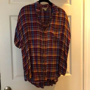 Lucky Brand Plaid short sleeve shirt